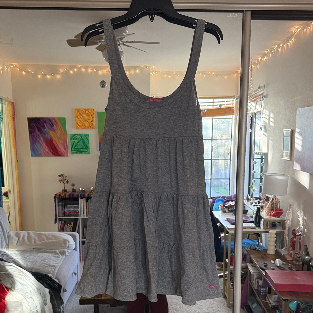 Vintage PINK Victoria's Secret Gray Swim Cover Up